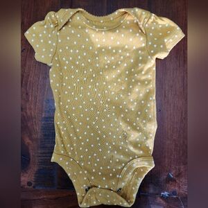 Carter's Mustard Yellow Polka-dot Onesie